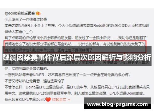 魏震因禁赛事件背后深层次原因解析与影响分析